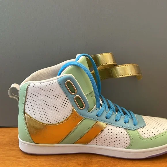 ✨RARE✨Y2K✨Creative Recreation DiCoco Sneakers ✨. Gold & Mint ✨ Y2K Vibe - Picture 6 of 10